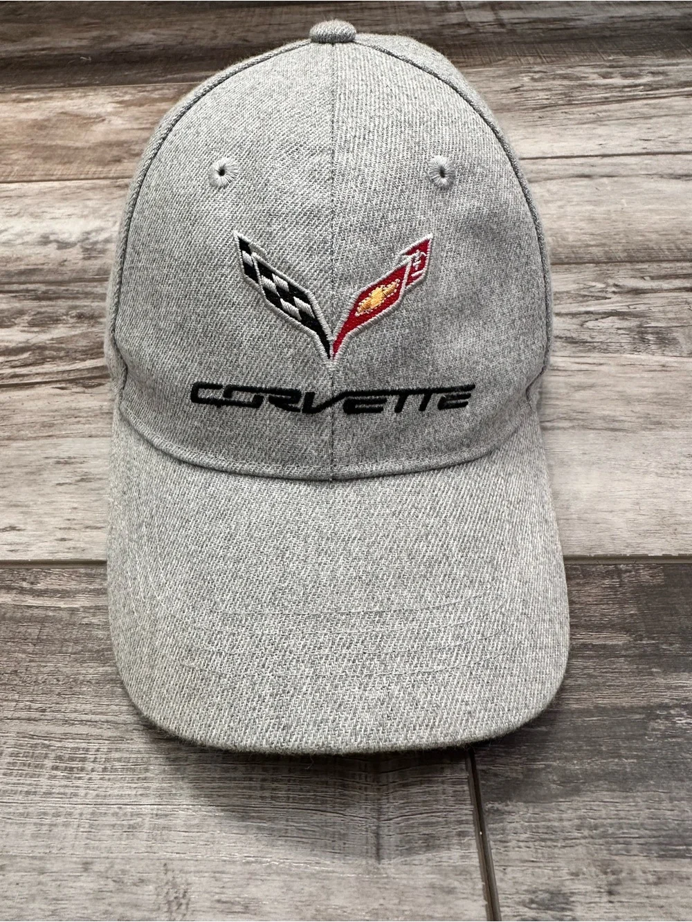 Mens Gray Baseball Cap with Embroidered Logo